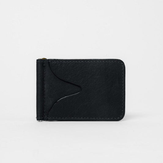 Moore & Giles Small Leather Goods Reclaimed Spring ID Wallet (Heirloom Black)