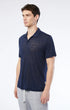 Onia Polos Shaun Linen Polo in Deep Navy