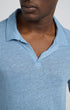 Onia Polos Shaun Linen Polo in Dusty Blue