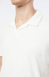 Onia Polos Towel Terry Johnny Collar Polo in White