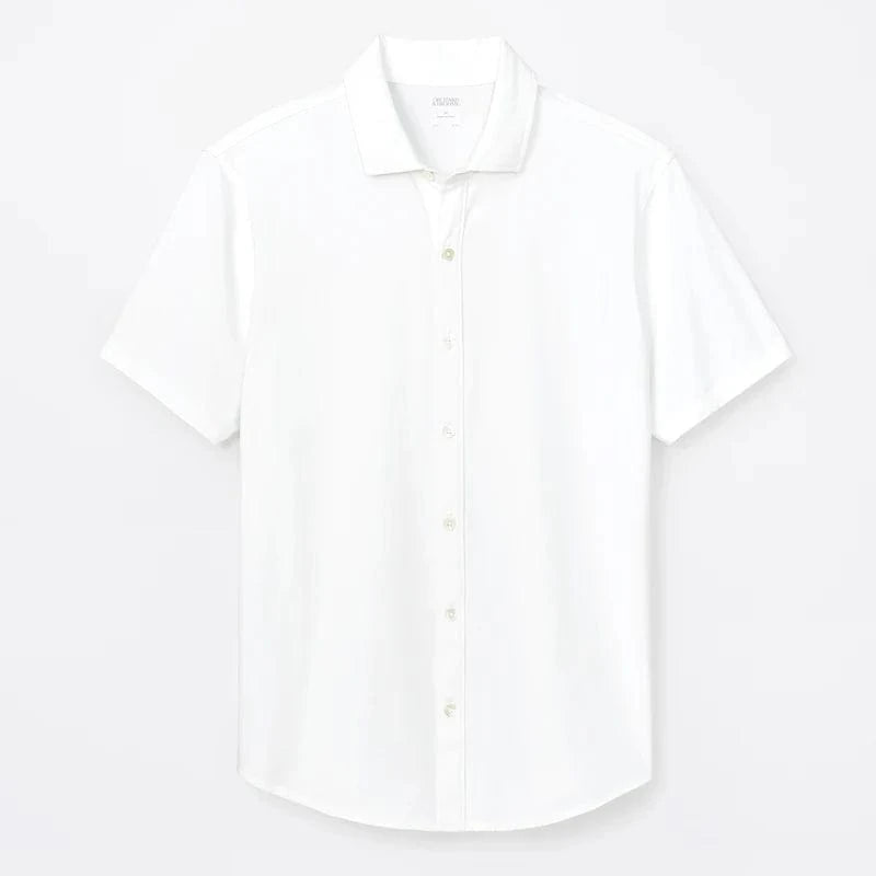 Orchard & Broome Sport Shirts Houston Pima Cotton Stretch Shirt - White