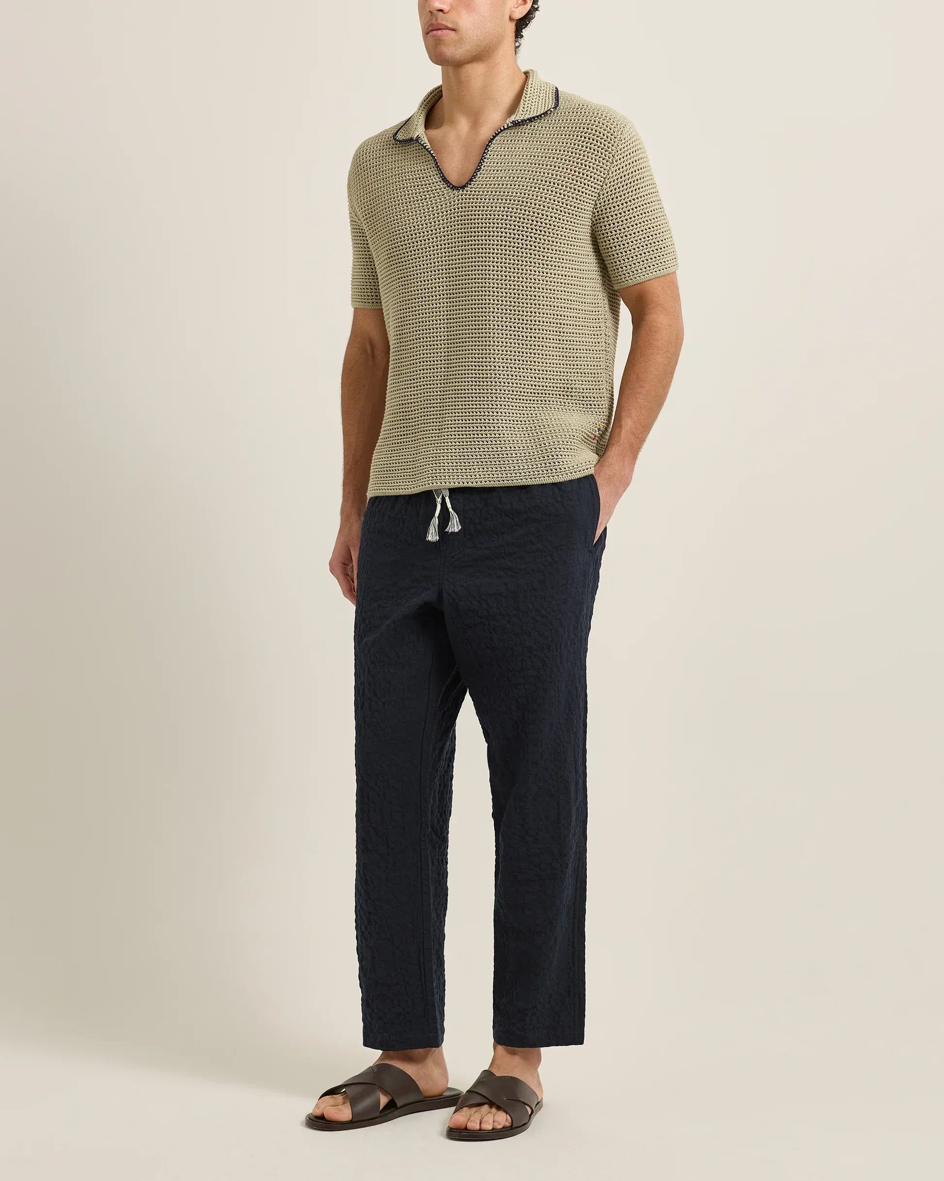 Orlebar Brown 5-Pockets Sonoran Relaxed Fit Seersucker Trousers