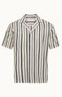 Orlebar Brown Camp Shirt Maitan Chenille Stripe Shirt
