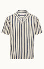 Orlebar Brown Camp Shirt Maitan Chenille Stripe Shirt