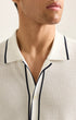 Orlebar Brown Camp Shirt Roddy Knitted Shirt in Cloud