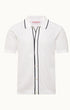 Orlebar Brown Camp Shirt Roddy Knitted Shirt in Cloud