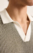 Orlebar Brown Polos Horton Tailored Chevron Crochet Polo
