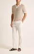 Orlebar Brown Polos Tailored Chevron Crochet Polo