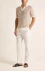 Orlebar Brown Polos Tailored Chevron Crochet Polo
