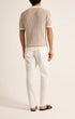 Orlebar Brown Polos Tailored Chevron Crochet Polo
