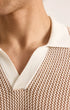 Orlebar Brown Polos Tailored Chevron Crochet Polo