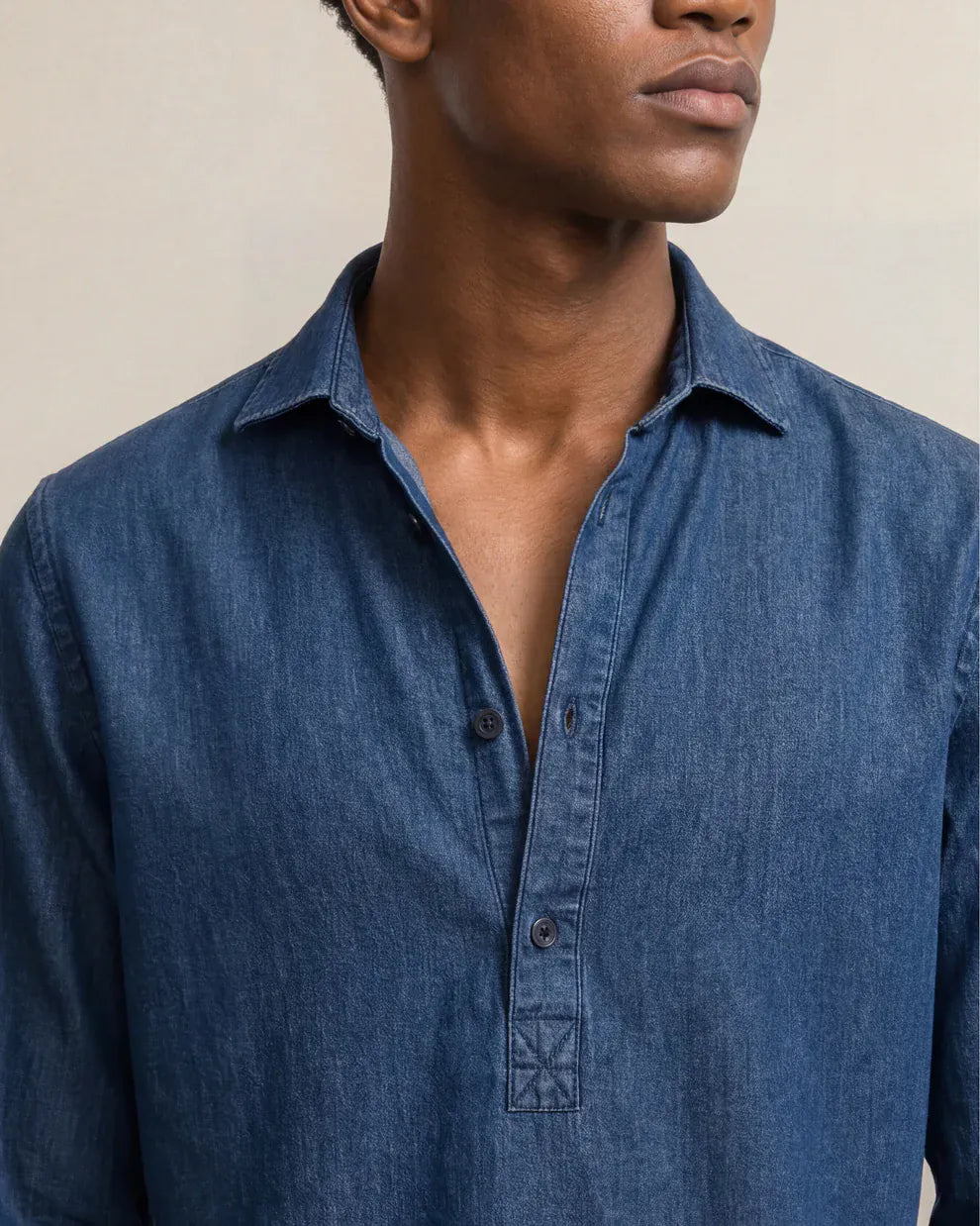 Orlebar Brown Sport Shirts Cecare Relaxed Chambray Overhead Shirt