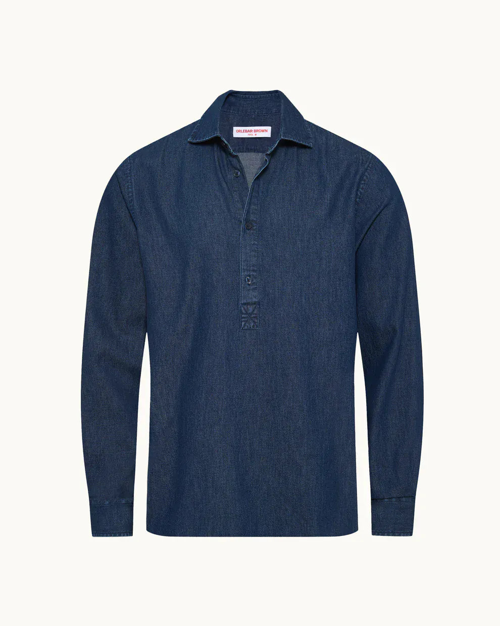 Orlebar Brown Sport Shirts Cecare Relaxed Chambray Overhead Shirt