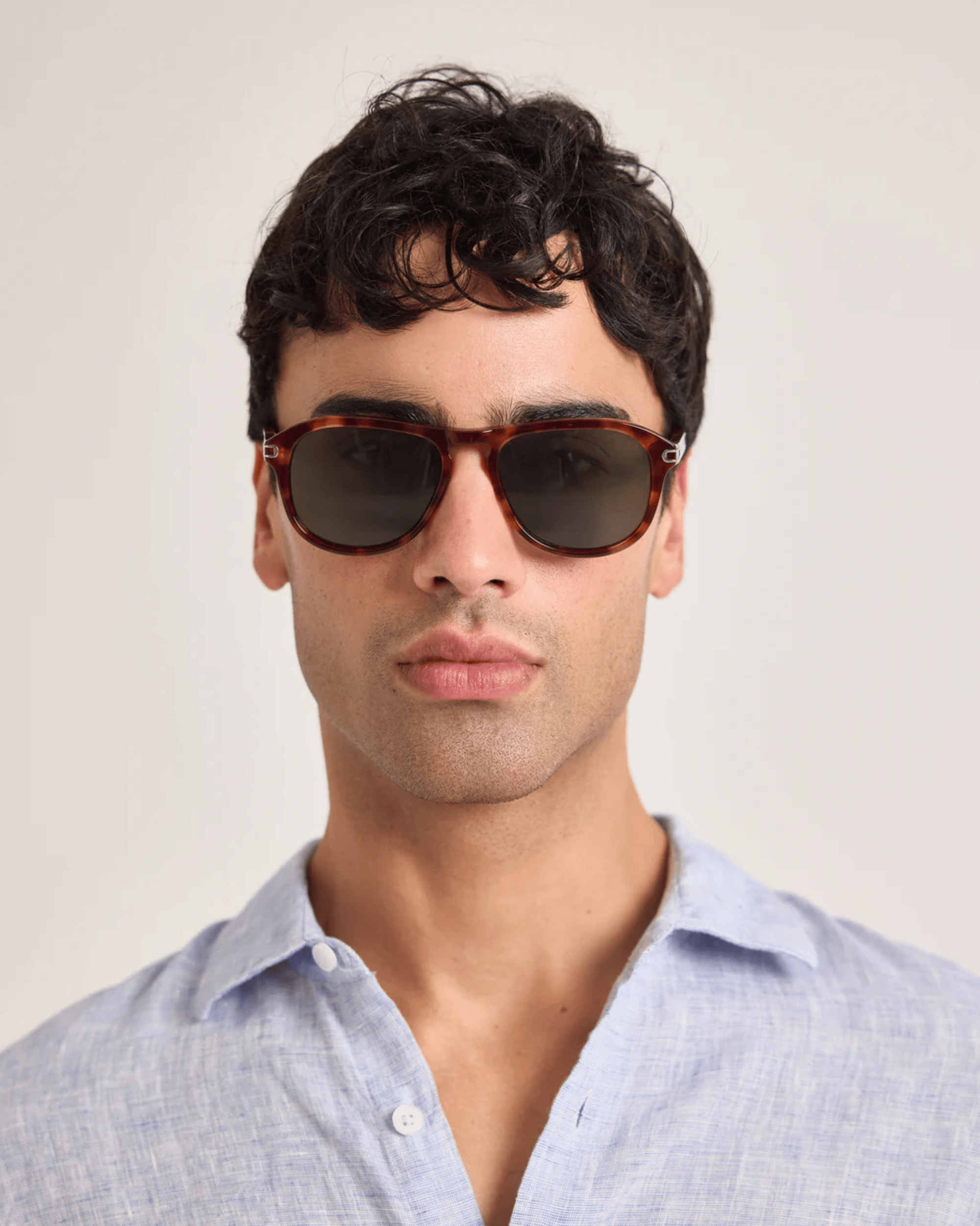 Orlebar Brown Sunglasses The Danny Bio-Circular Acetate Sunglasses In Classic Tortoisshell / Pine Green