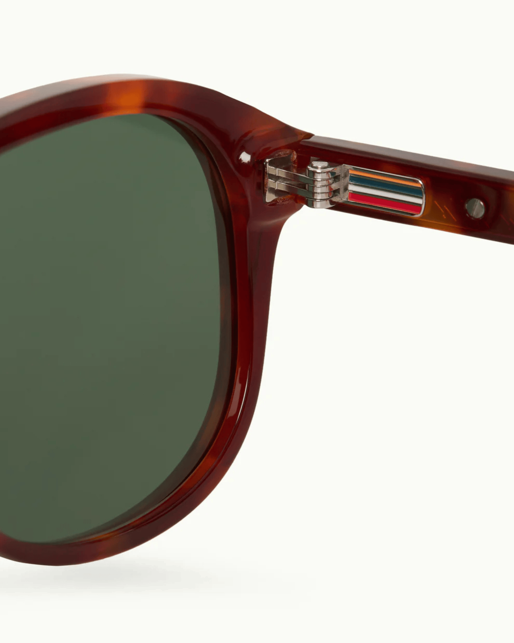 Orlebar Brown Sunglasses The Danny Bio-Circular Acetate Sunglasses In Classic Tortoisshell / Pine Green