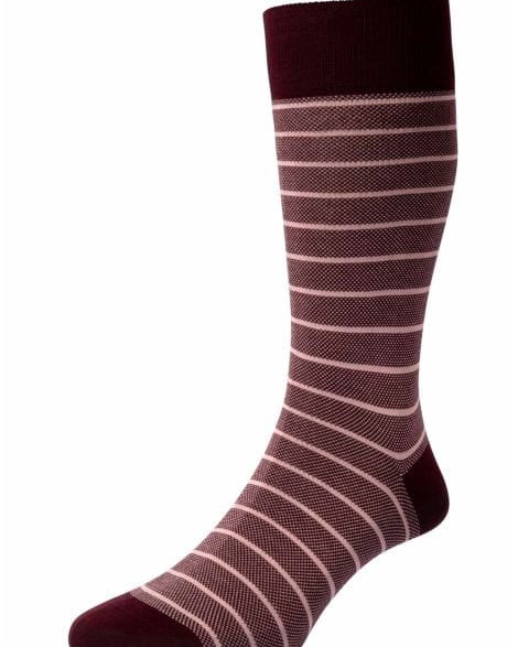 Pantherella Usa Socks BURGUNDY/PINK / M Barrington