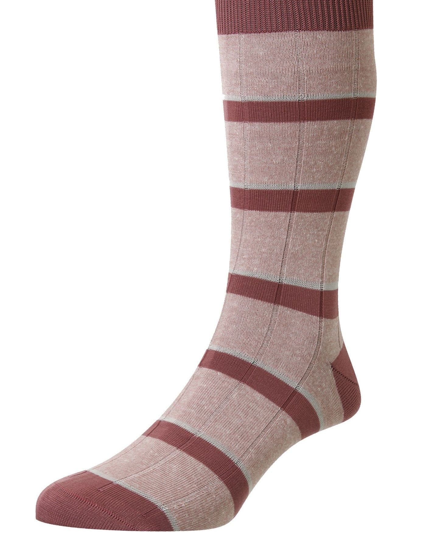 Pantherella Usa Socks PINK CHALK Samarkand Dress Socks