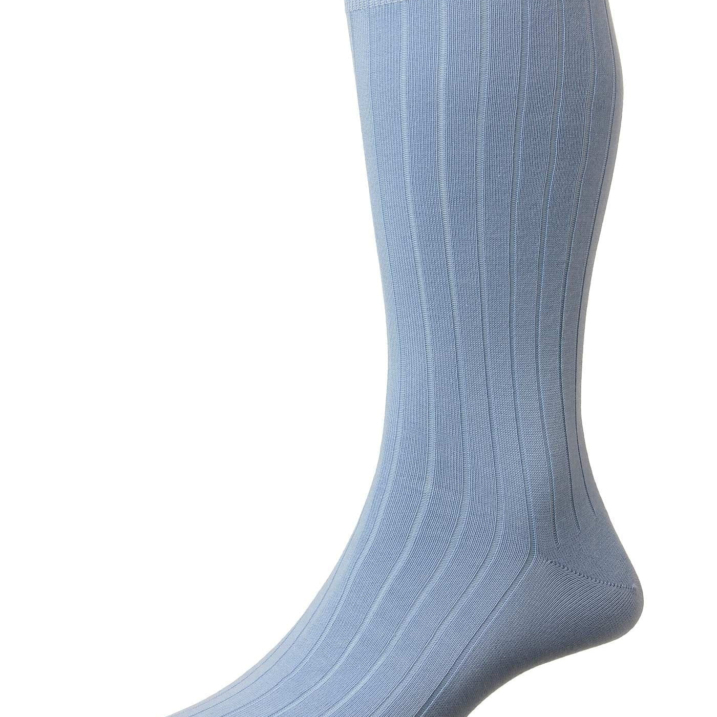 Pantherella Usa Socks SKY BLUE Sea Island Cotton Men's Socks