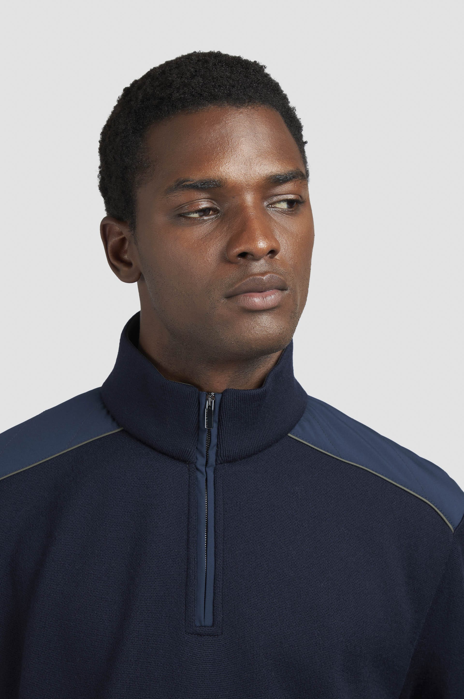 Paul and Shark 1/4 Zip Typhoon Platinum Soft Cool Touch