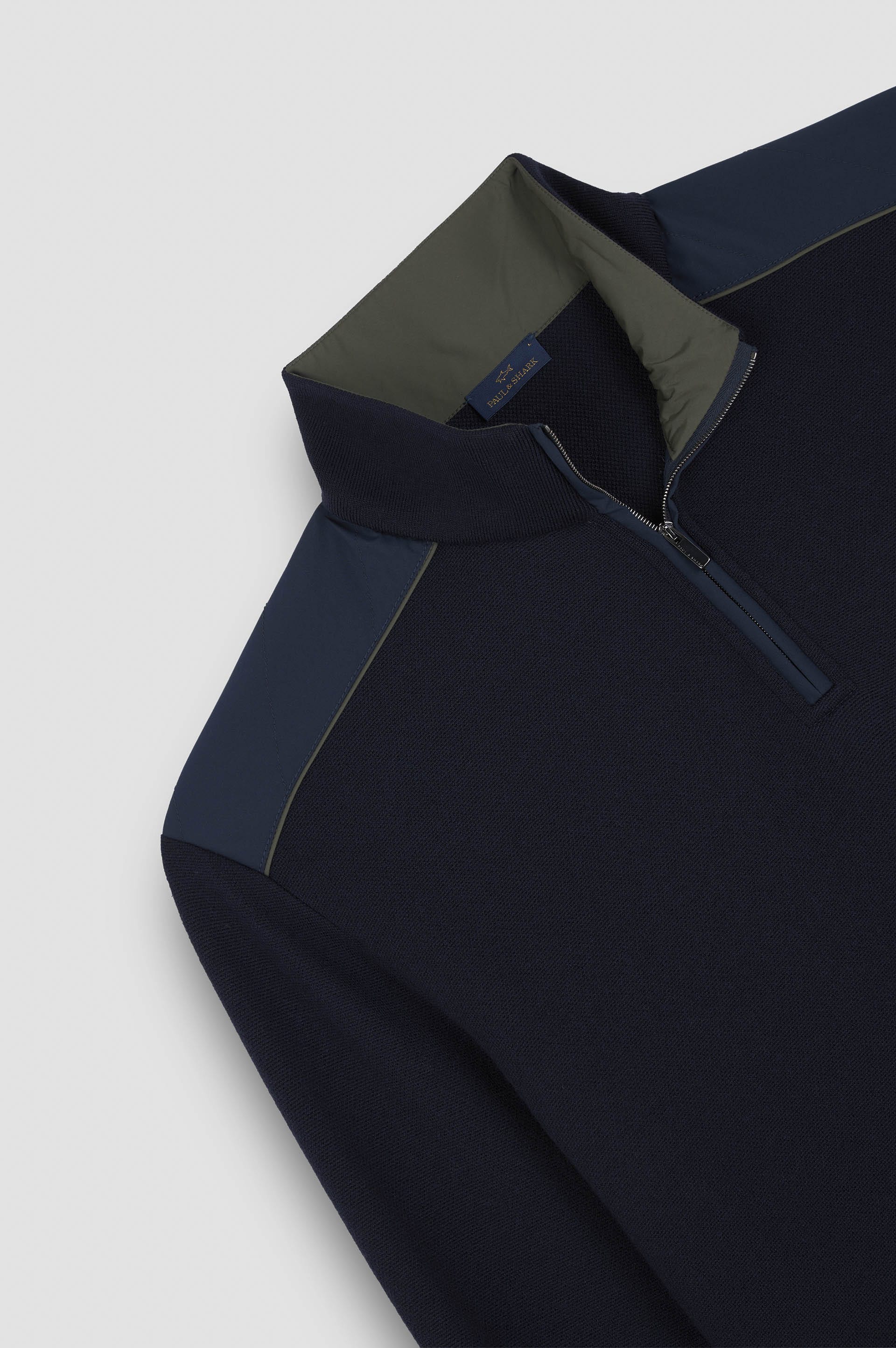 Paul and Shark 1/4 Zip Typhoon Platinum Soft Cool Touch