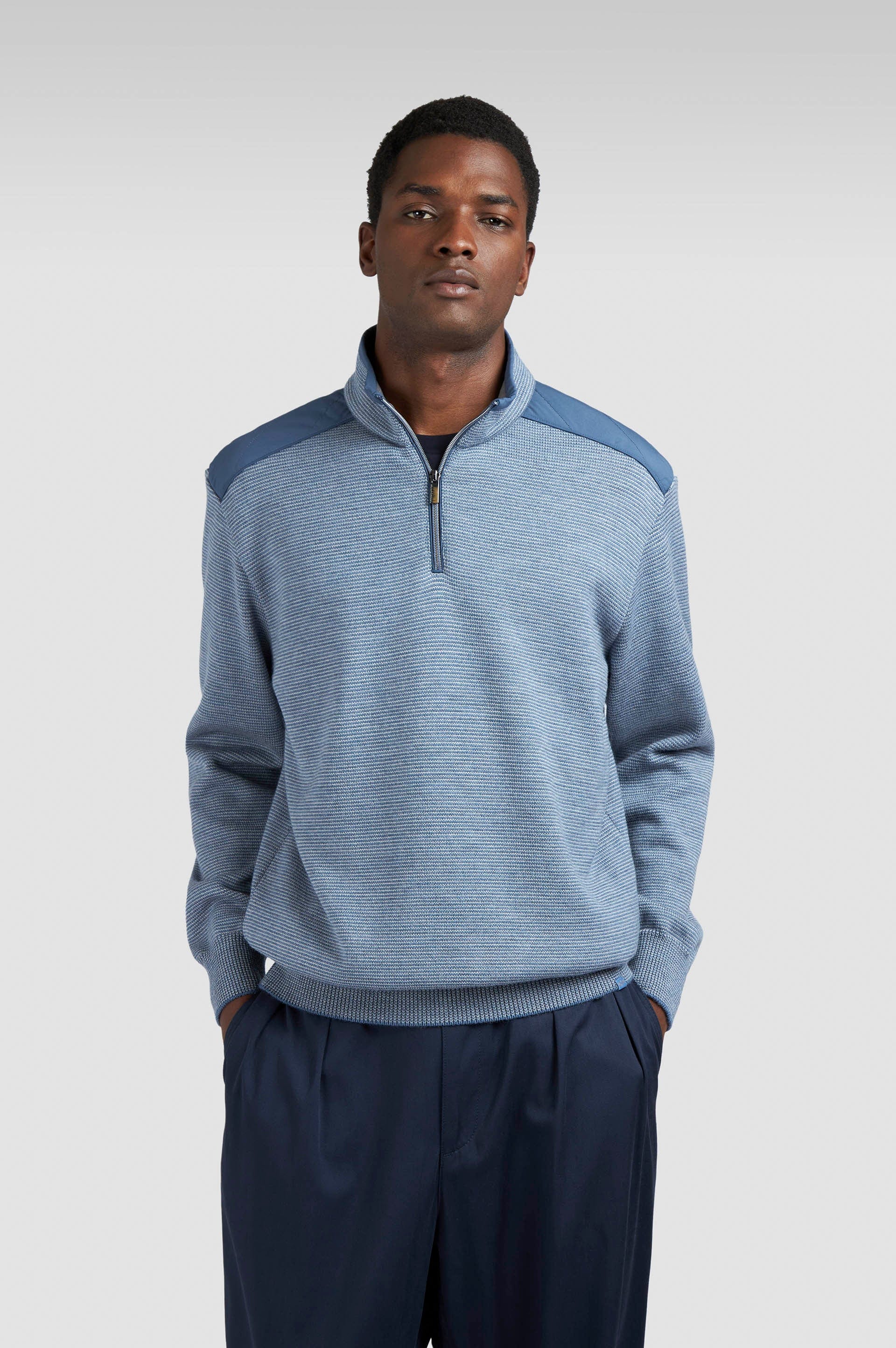 Paul and Shark 1/4 Zip Typhoon Platinum Soft Cool Touch