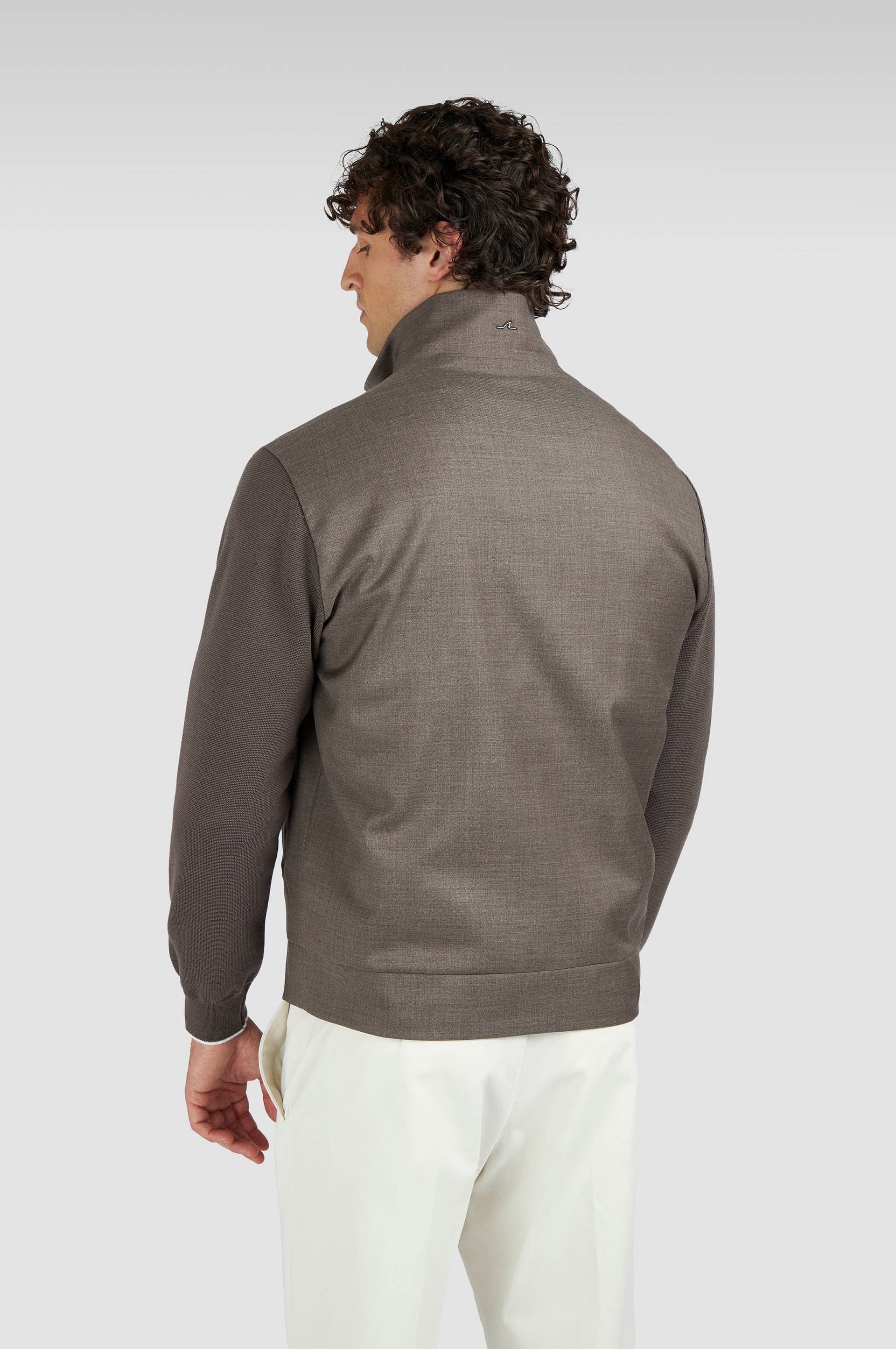 Paul and Shark Sweaters Merino Wool Hybrid Zip-Up Cardigan