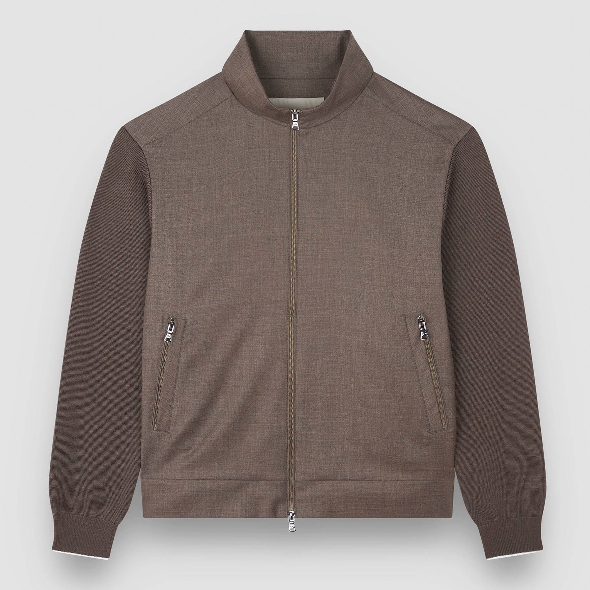 Paul and Shark Sweaters Sequoia / S Merino Wool Hybrid Zip-Up Cardigan