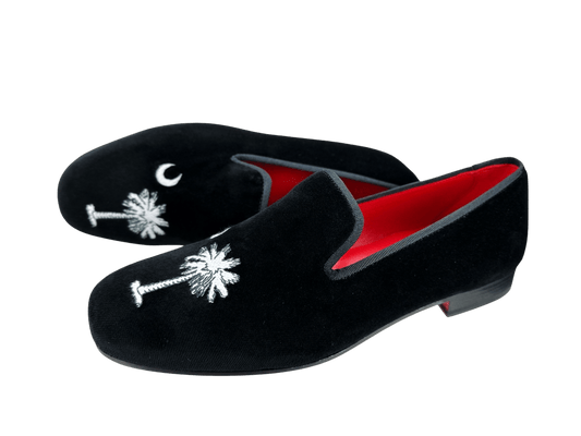 Peter Huber Palmetto Tree Velvet Pump