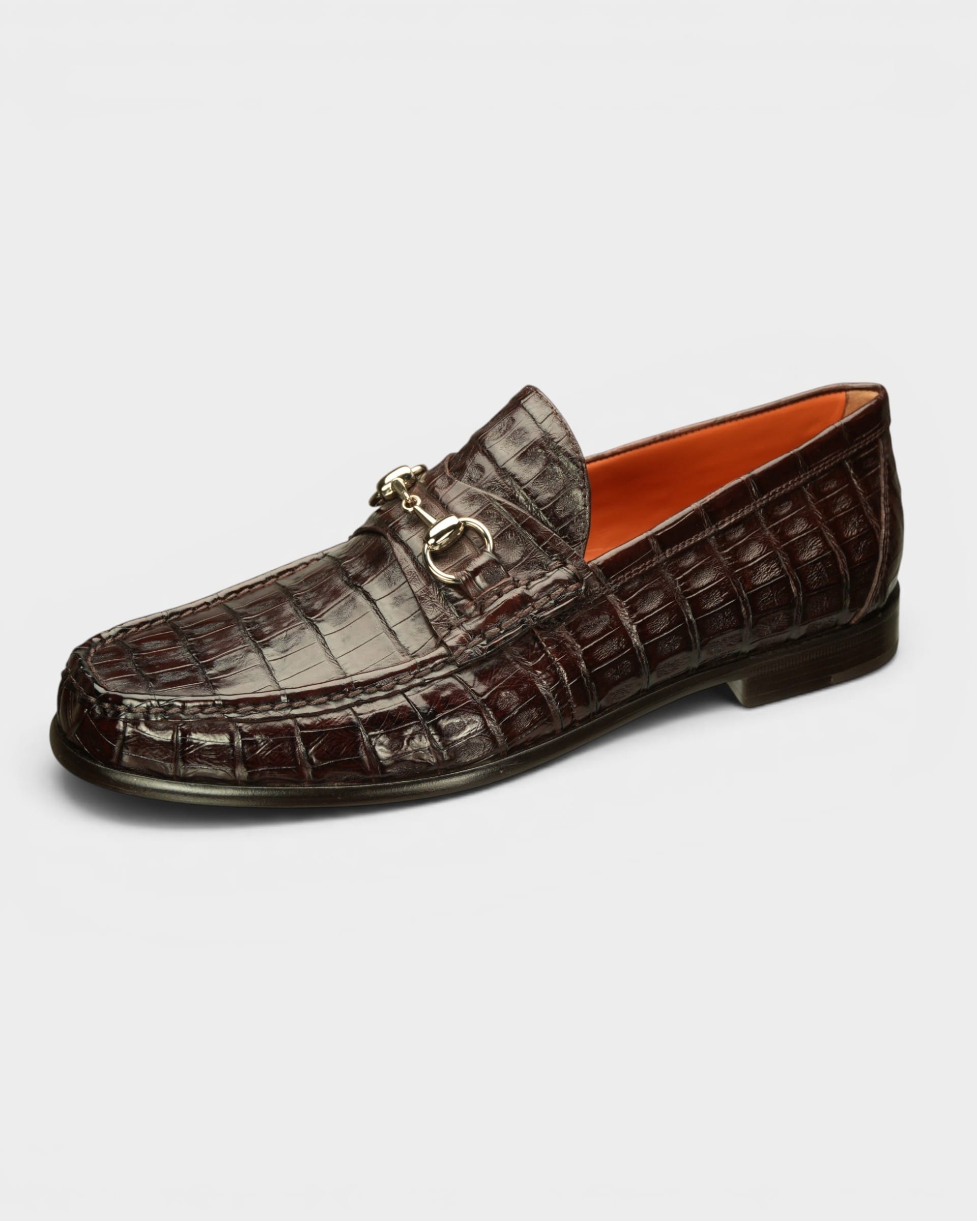 Peter Huber Shoes King Crocodile Bit Loafer