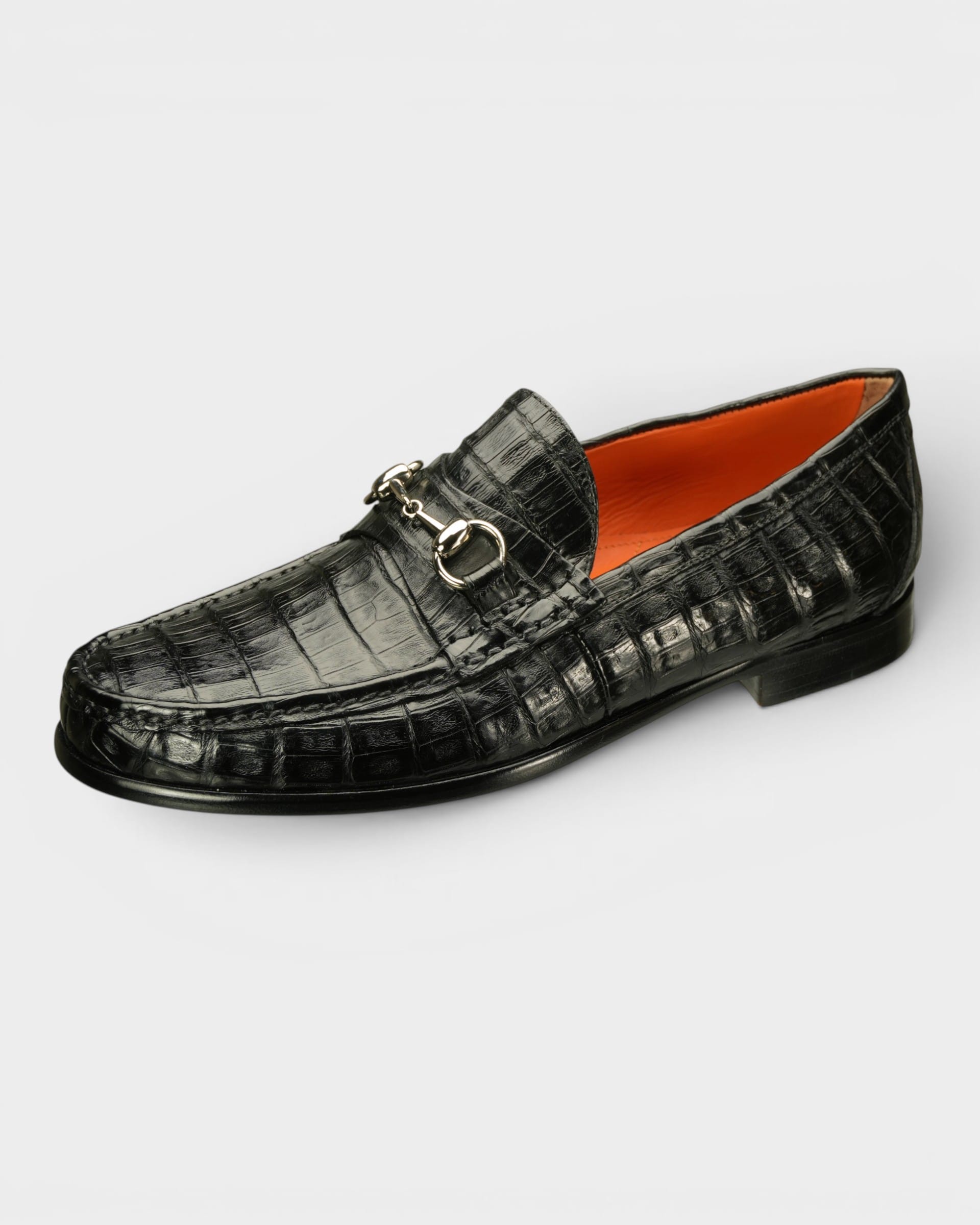 Peter Huber Shoes King Crocodile Bit Loafer