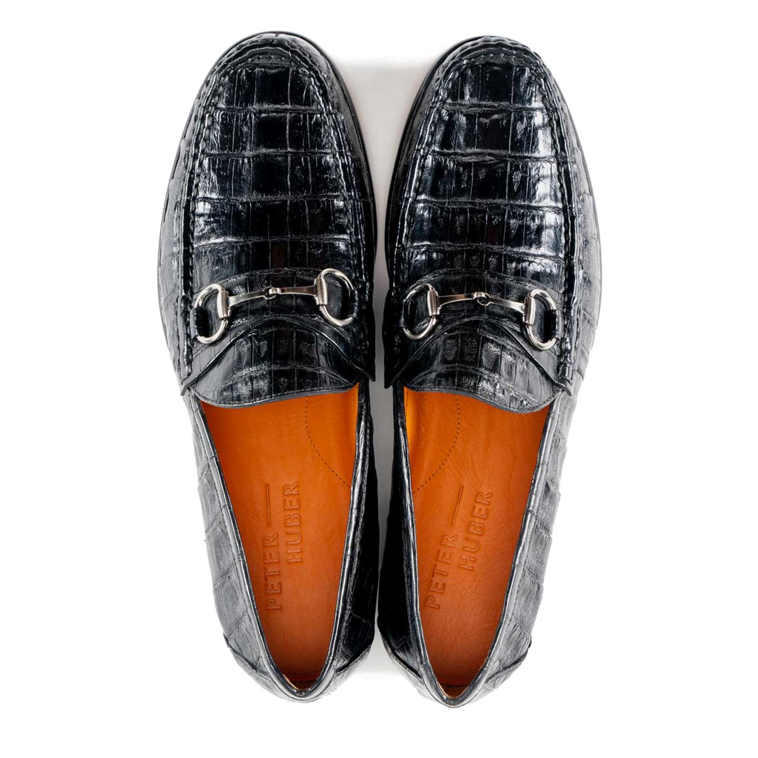 Peter Huber Shoes King Crocodile Bit Loafer