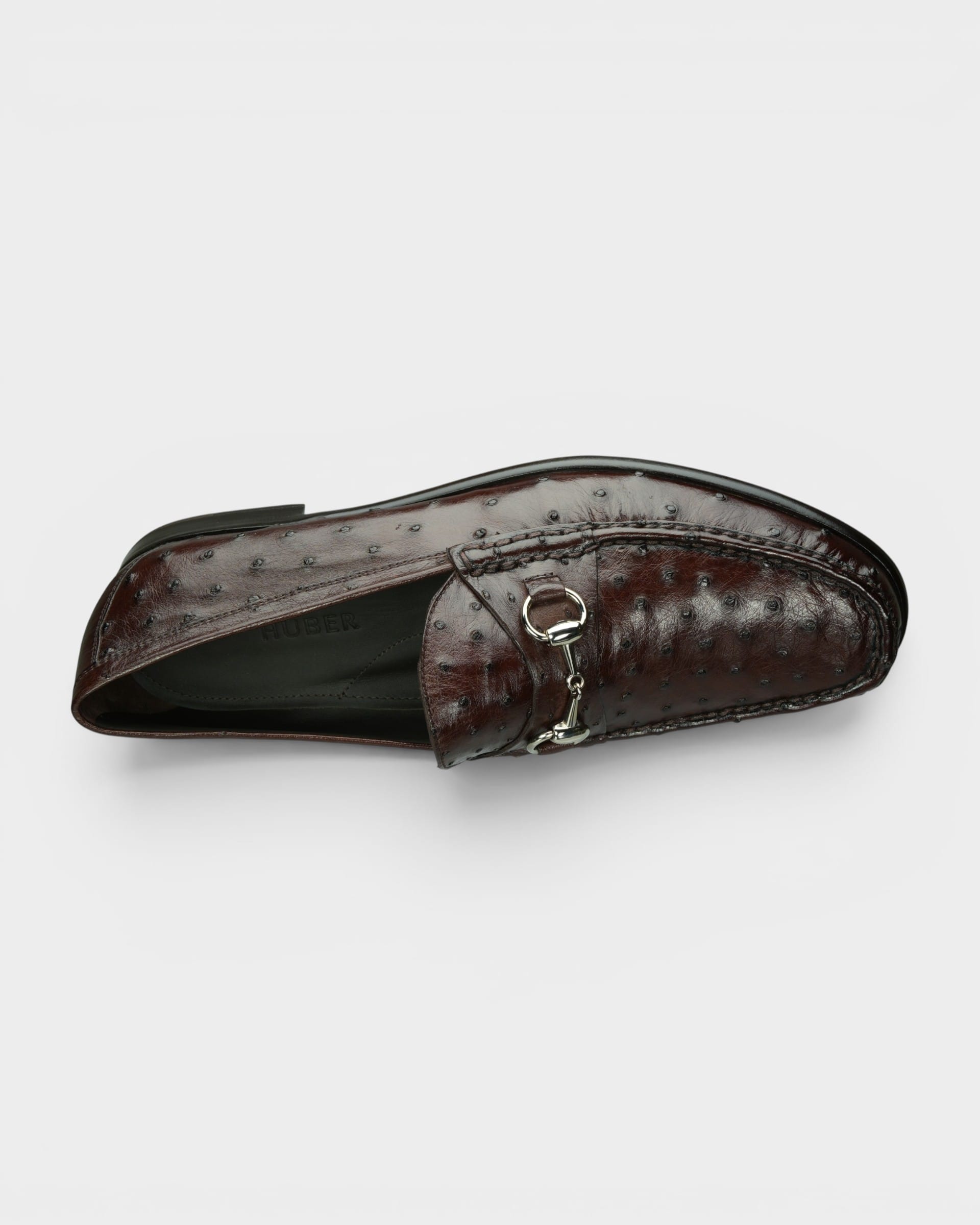 Peter Huber Shoes Nika Ostrich Bit Loafer