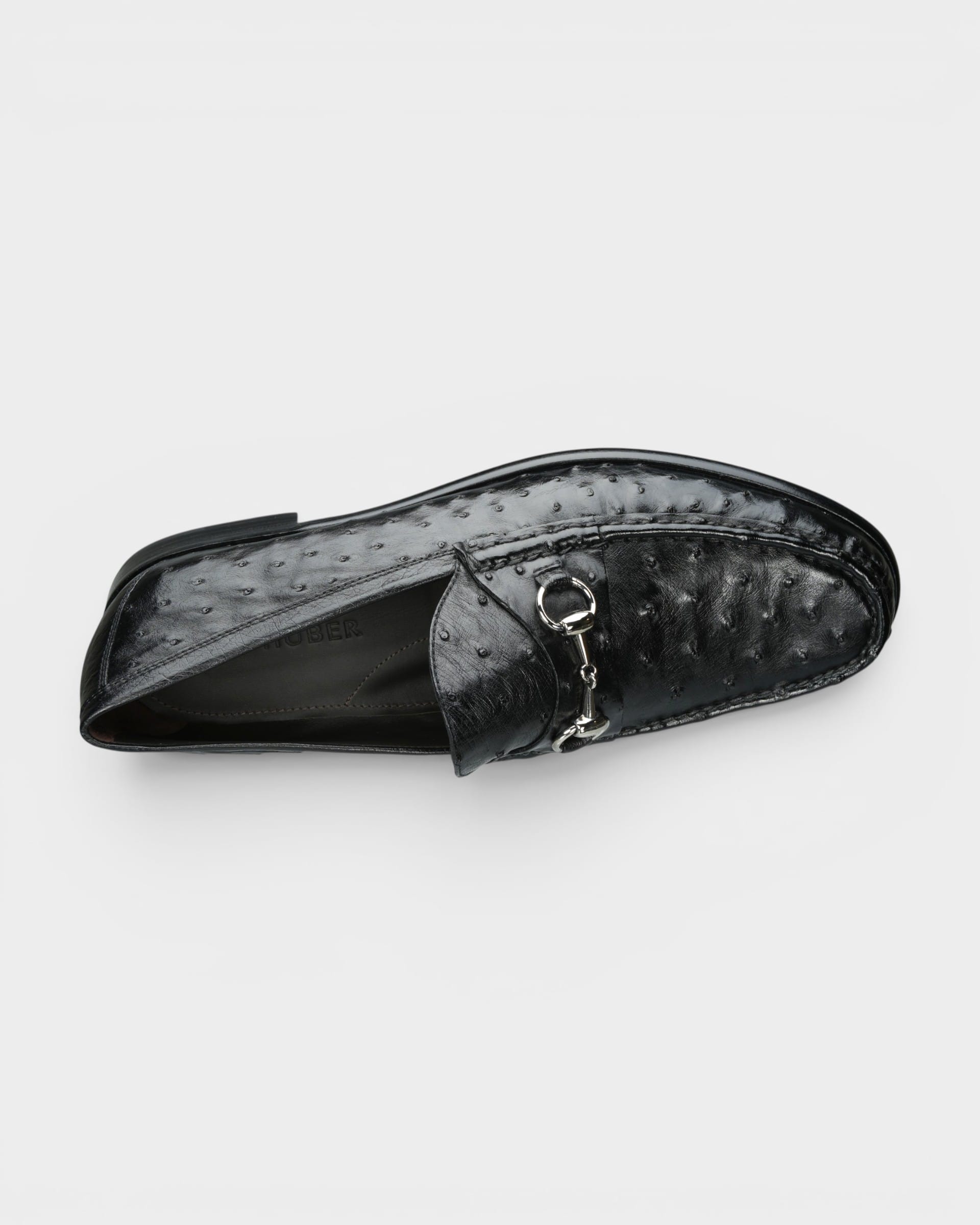 Peter Huber Shoes Nika Ostrich Bit Loafer