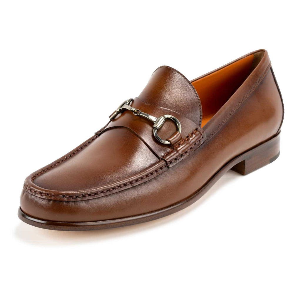 METAL BIT LEATHER LOAFERS - Brown