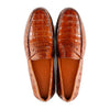 Peter Huber Shoes Texas Crocodile Penny Loafer