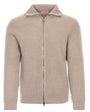 Phil Petter Sweaters NATUR/SILBER / M Merino 2-Tone Rib Zipper Jacket