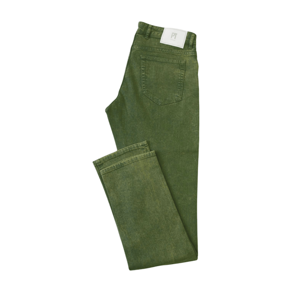 PT 5-Pockets Color Denim in Washed Green