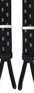 R. Hanauer, Inc. Cummerbund Black and White Silk Skull Suspenders