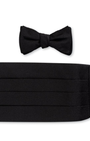 R. Hanauer, Inc. Cummerbund BLACK Faille Cummerbund Set