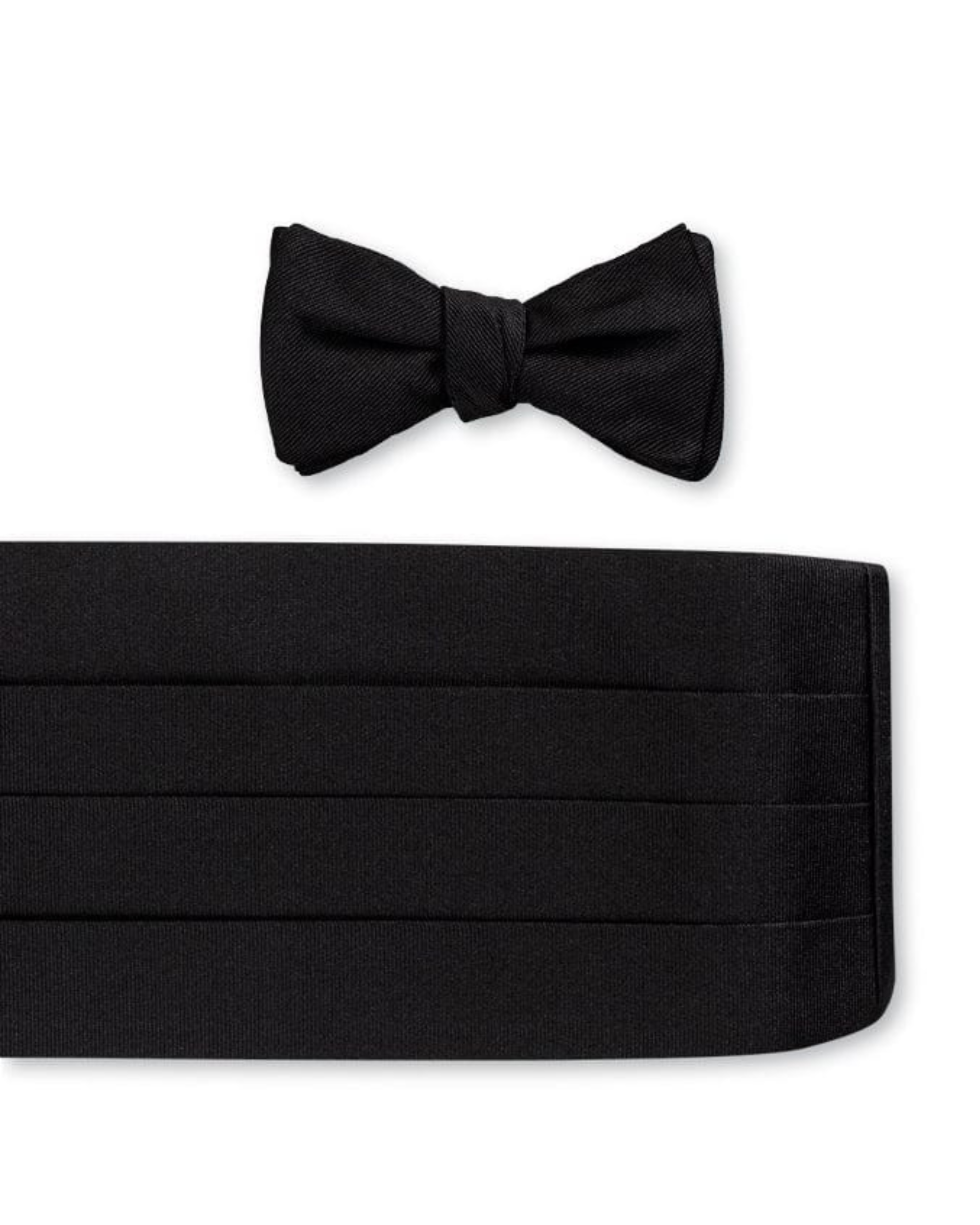 R. Hanauer, Inc. Cummerbund BLACK Faille Cummerbund Set