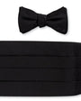 R. Hanauer, Inc. Formal Accessories Black Faille Cummerbund Set