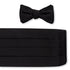 R. Hanauer, Inc. Formal Accessories Black Faille Cummerbund Set