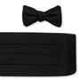 R. Hanauer, Inc. Formal Accessories Black Faille Cummerbund Set