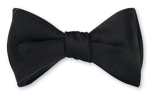 R. Hanauer, Inc. Neckwear Formal Black Faille Bow Tie