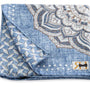 R. Hanauer, Inc. Pocket Square Light Blue Large Medallion/Diamonds Pocket Square