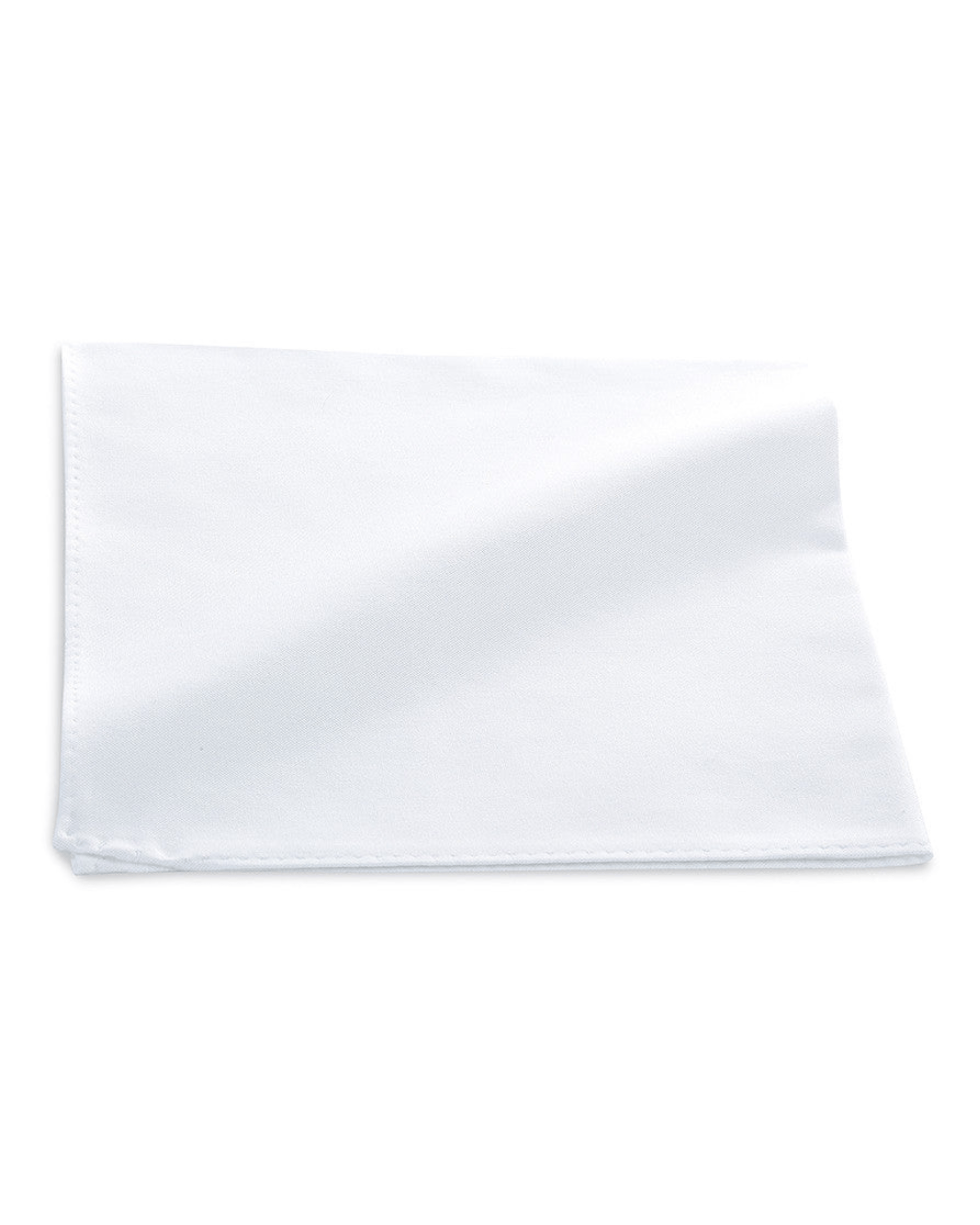 R. Hanauer, Inc. Pocket Square White Cotton Pocket Square