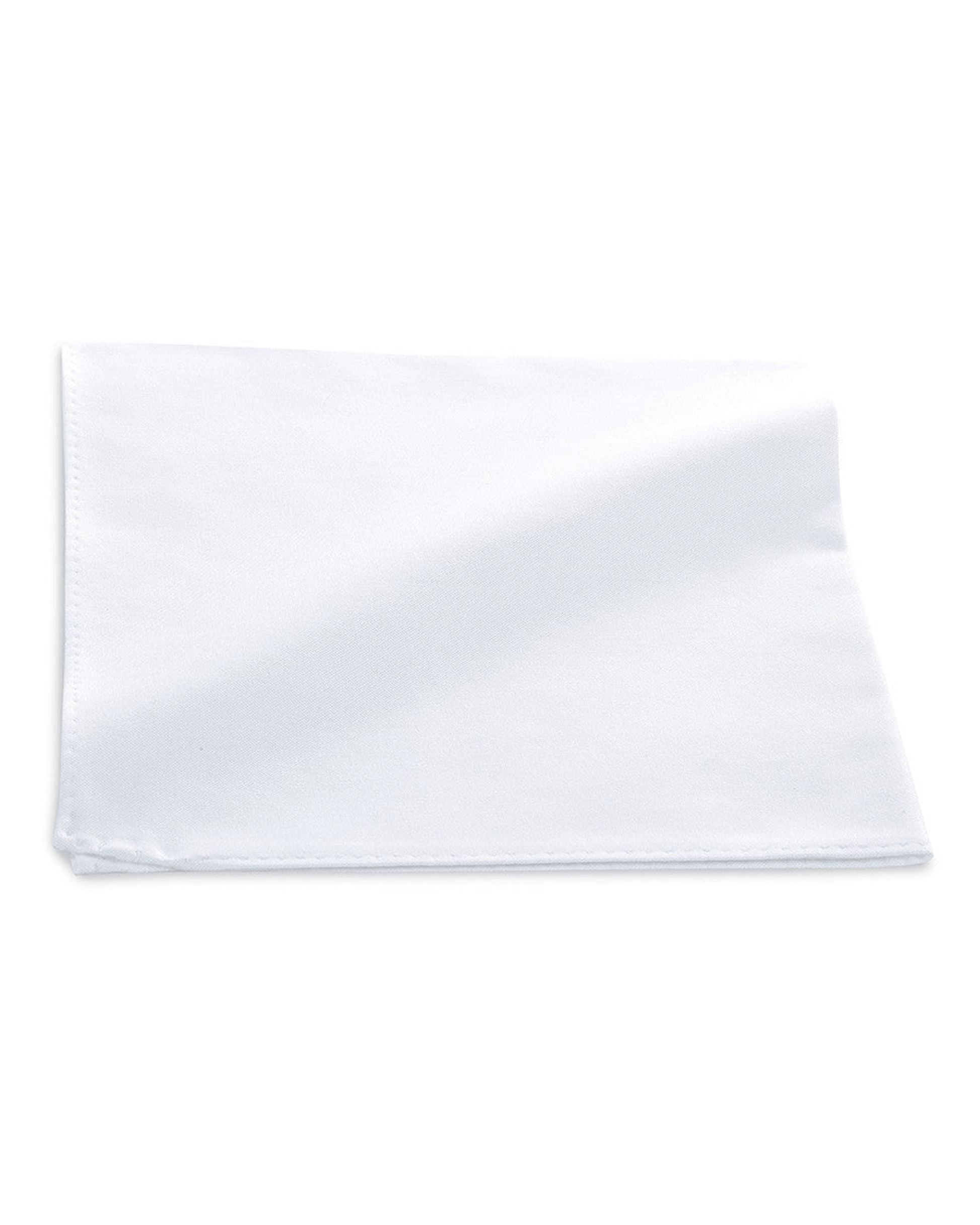 R. Hanauer, Inc. Pocket Square White Cotton Pocket Square