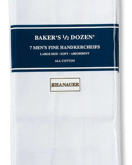 R. Hanauer, Inc. Pocket Square WHITE Handkershiefs