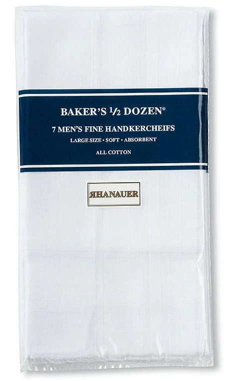 R. Hanauer, Inc. Pocket Square WHITE Handkershiefs