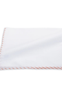 R. Hanauer, Inc. Pocket Square WHITE Henna Whipstitch Border Pocket Square